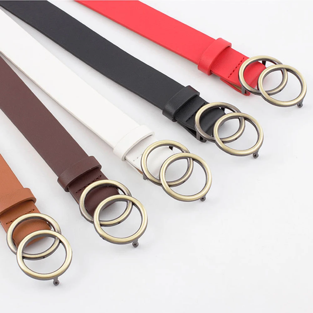 Women Waistbands Soft Leather Waist Belt Round Double Ring Buckle Solid Casual Shape Vintage Tighten Holes Adjustable 105CM
Women Waistbands Soft Leather Waist Belt Round Double Ring Buckle Solid Casual Shape Vintage Tighten Holes Adjustable 105CM