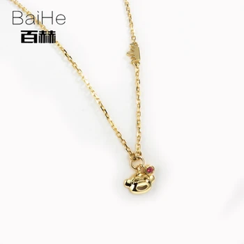 BAIHE Solid 18K Yellow Gold 0.02ct Ruby Anniversary Women Trendy Fine Jewelry Elegant unique Exquisite monkey Necklaces
BAIHE Solid 18K Yellow Gold 0.02ct Ruby Anniversary Women Trendy Fine Jewelry Elegant unique Exquisite monkey Necklaces
