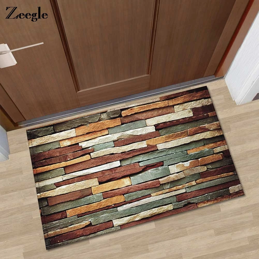 

Zeegle Pebble Printed Doormats Floor Mat Door Non-slip Kitchen Mats Hallway Bathroom Floor Mats Absorbent Kitchen Area Rug
