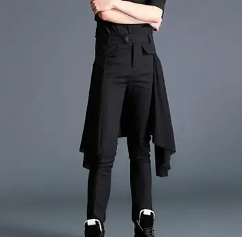 2017 Men's slim personality harem pants skinny pants casual Removable skirts pants stylist culottes singers DJ clothing !
2017 Men's slim personality harem pants skinny pants casual Removable skirts pants stylist culottes singers DJ clothing !