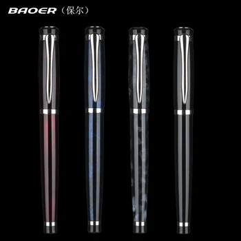 Stationery Promotion Baoer 508 Fashion Smooth Black and Silver Rollerball Pen Luxury Metal Gift Ballpoint Pens for Writing
Stationery Promotion Baoer 508 Fashion Smooth Black and Silver Rollerball Pen Luxury Metal Gift Ballpoint Pens for Writing