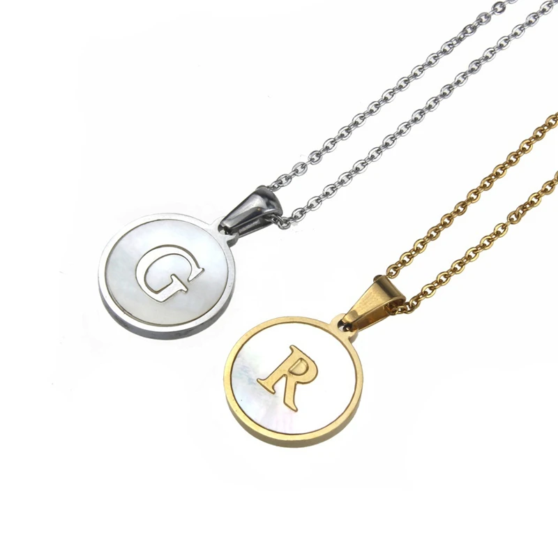 ROMAD A-Z 26 Letter Necklaces Alphabet Initial Shell Pendant Necklace Women Stainless Steel Letter Necklace Choker Collier R4
ROMAD A-Z 26 Letter Necklaces Alphabet Initial Shell Pendant Necklace Women Stainless Steel Letter Necklace Choker Collier R4