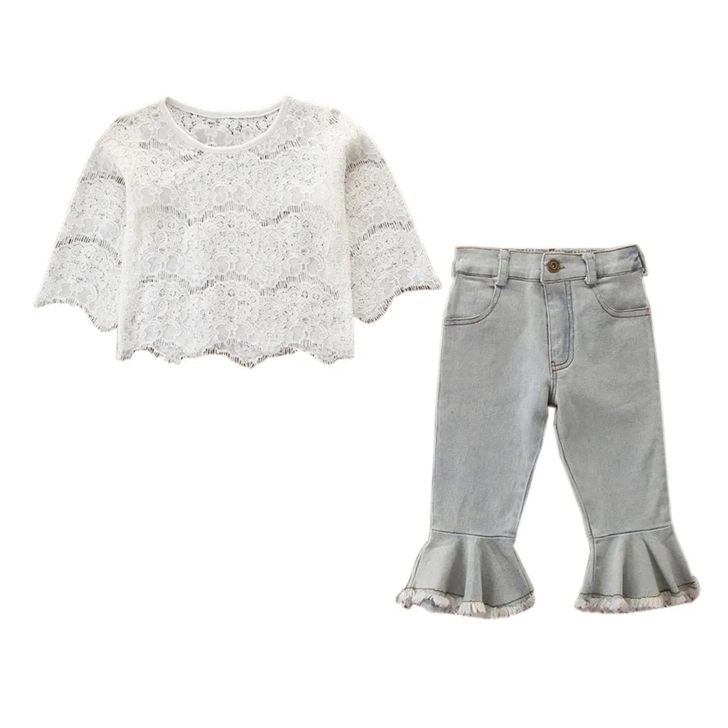 2019 Summer Girls Clothes Toddler Baby Girl Clothing Set Long Sleeve Hollow Lace Top+Pants Kids Girl Outfits 1 2 3 4 5 6 Years
2019 Summer Girls Clothes Toddler Baby Girl Clothing Set Long Sleeve Hollow Lace Top+Pants Kids Girl Outfits 1 2 3 4 5 6 Years