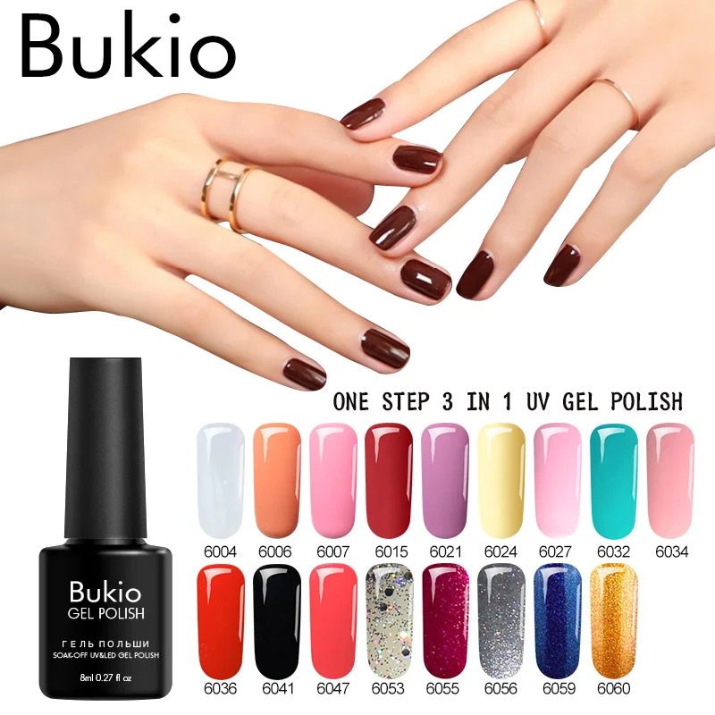 Bukio Everything for Manicure One Step 3 In 1 Gel Nail Polish Sets of Gel Varnishes Hybrid Lacquer Nail Design Novelties
Bukio Everything for Manicure One Step 3 In 1 Gel Nail Polish Sets of Gel Varnishes Hybrid Lacquer Nail Design Novelties