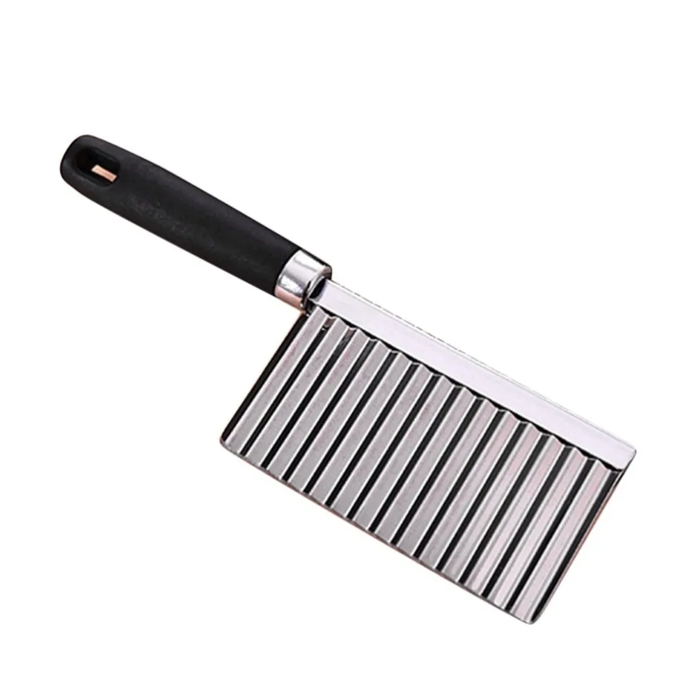Stainless Steel Potato Wavy Edged Knife Kitchen Gadget Multifunction Vegetable Fruit Cutting Peeler Cook Tool With Hanging Hole
Stainless Steel Potato Wavy Edged Knife Kitchen Gadget Multifunction Vegetable Fruit Cutting Peeler Cook Tool With Hanging Hole