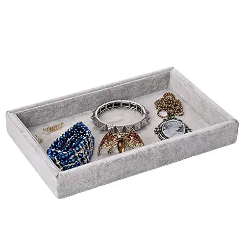 SZanbana Velvet Jewelry Tray Showcase Display Organizer for Ring Earring Necklace Pendants Bracelet (Grey)
SZanbana Velvet Jewelry Tray Showcase Display Organizer for Ring Earring Necklace Pendants Bracelet (Grey)