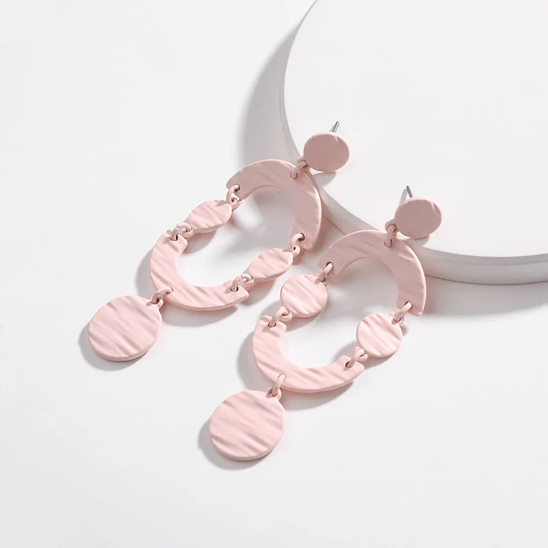 F.I.N.S Hanging Earring For Women Coating Black Green Gray Pink Color Zinc Alloy Earrings Geometry Korean Fashion Drop Earrings
F.I.N.S Hanging Earring For Women Coating Black Green Gray Pink Color Zinc Alloy Earrings Geometry Korean Fashion Drop Earrings
