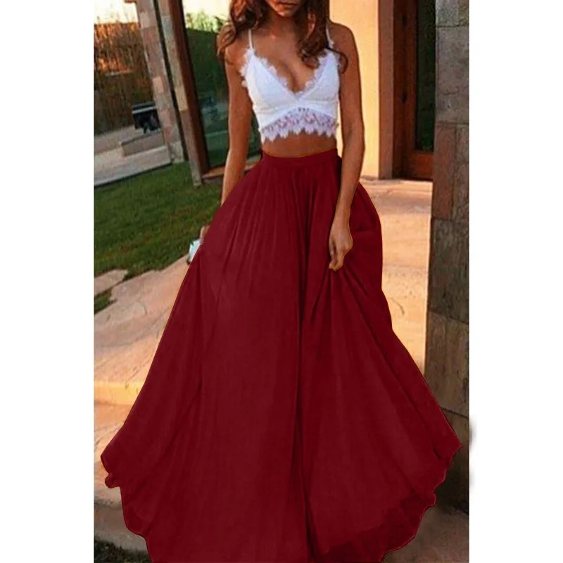 Popular 2019 Women Chiffon Long Skirts Elastic Waist Pleated Maxi Skirts Ball Gown Elegant Summer Skirts Faldas Saia S-2XL
Popular 2019 Women Chiffon Long Skirts Elastic Waist Pleated Maxi Skirts Ball Gown Elegant Summer Skirts Faldas Saia S-2XL