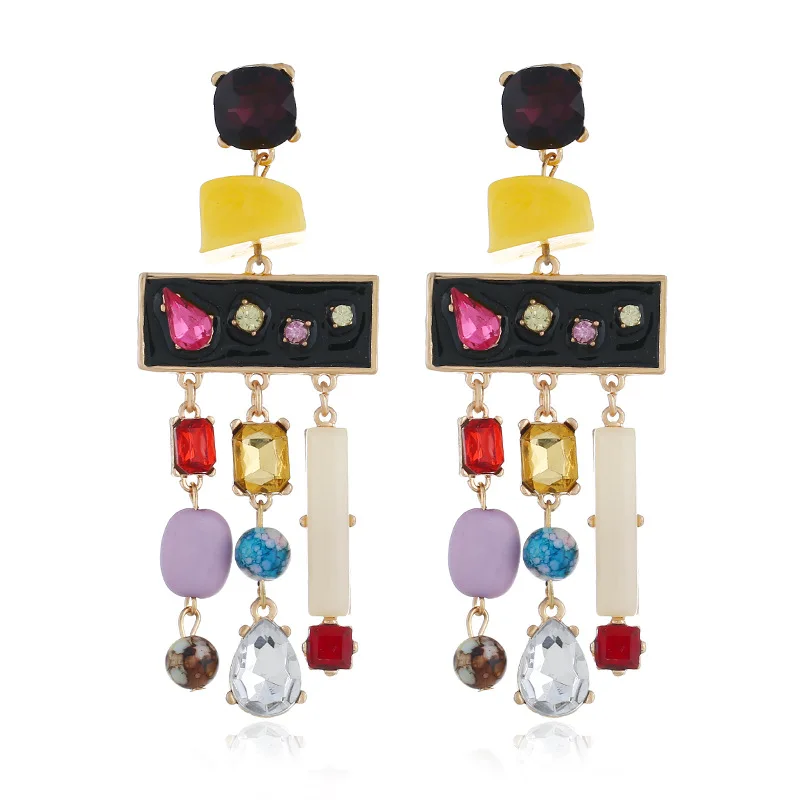 Fashion Korean Version of Color Alloy Tassel Darrings Metal Geometric Personality earrings
Fashion Korean Version of Color Alloy Tassel Darrings Metal Geometric Personality earrings