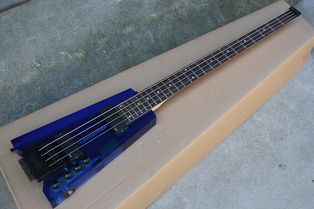 4 Strings Acrylic Glass Blue Headless Electric Bass Guitar with Rosewood Fretboard,Black Hardwares,offering customized services
4 Strings Acrylic Glass Blue Headless Electric Bass Guitar with Rosewood Fretboard,Black Hardwares,offering customized services