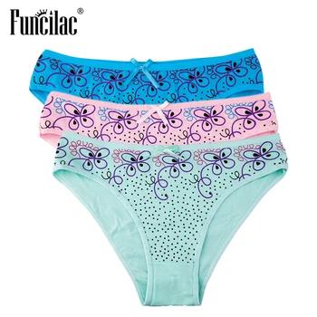 FUNCILAC Briefs For Women Sexy Floral Print Underwear Modis Knickers Seamless Panties Cotton Ladies Bikini Lingerie 3 pcs/set
FUNCILAC Briefs For Women Sexy Floral Print Underwear Modis Knickers Seamless Panties Cotton Ladies Bikini Lingerie 3 pcs/set
