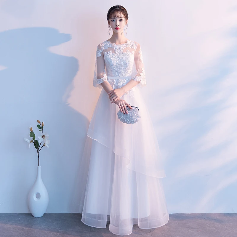 white Cocktail weeding DressTrumpet sleeves cheap Party dress Lady Workwear Dresses O neck 5 layer
white Cocktail weeding DressTrumpet sleeves cheap Party dress Lady Workwear Dresses O neck 5 layer