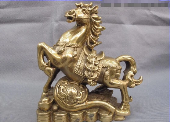 S0137 Chinese Folk Copper Bronze Fengshui Lucky Wealth RUYi YuanBao Zodiac War Horse D0318
S0137 Chinese Folk Copper Bronze Fengshui Lucky Wealth RUYi YuanBao Zodiac War Horse D0318