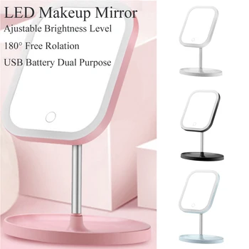 New LED Lights Makeup Mirror 180° Rotation Brightness Adjustable Cosmetic Mirror
New LED Lights Makeup Mirror 180° Rotation Brightness Adjustable Cosmetic Mirror