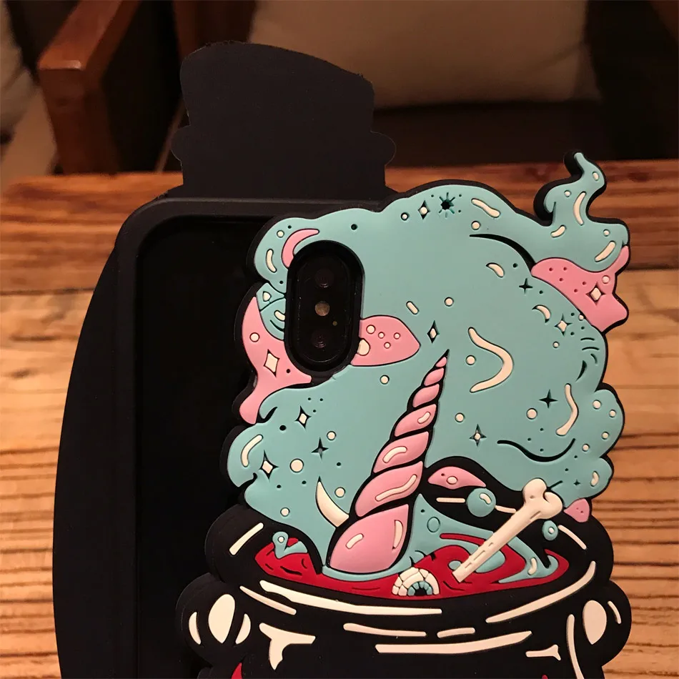 DOEES 3D Cute Love Potion Unicorn Brew Soft Silicone Phone Bag Case Cover Skin For iPhone 6 6S Plus 7 Plus 8 Plus X Fundas (4)