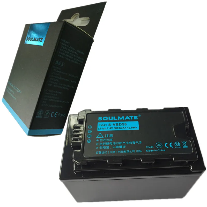 SOULMATE VW-VBD58 VWVBD58 lithium batteries pack VBD29 Digital Camera Battery VBD58 For Panasonic AJ-PX270 AJ-PX298 PX298MC MDH2
SOULMATE VW-VBD58 VWVBD58 lithium batteries pack VBD29 Digital Camera Battery VBD58 For Panasonic AJ-PX270 AJ-PX298 PX298MC MDH2