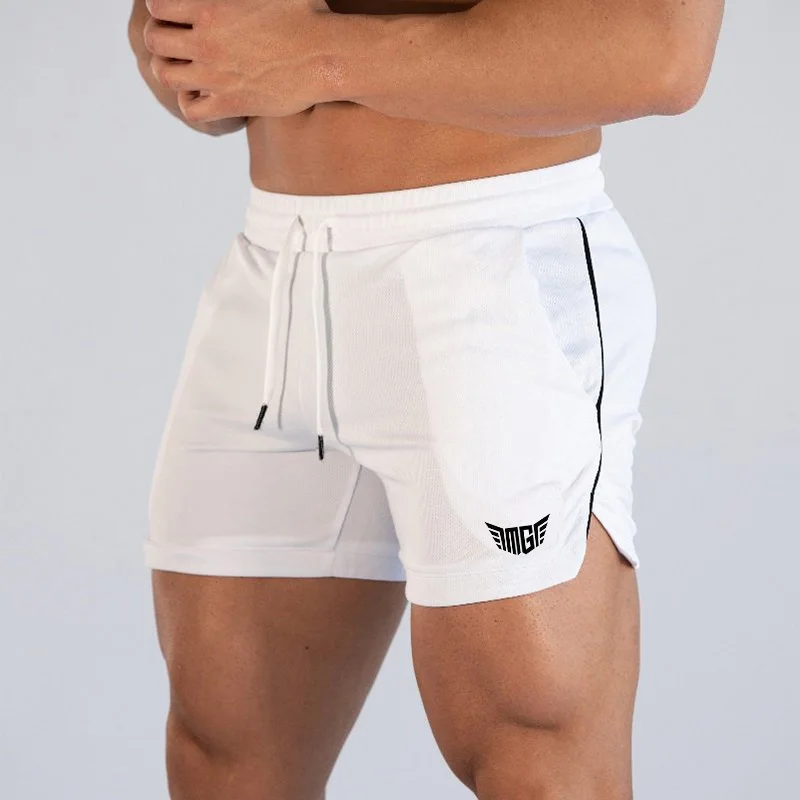 Летние мужские шорты для бега спортивные спортзала с карманами сетчатые