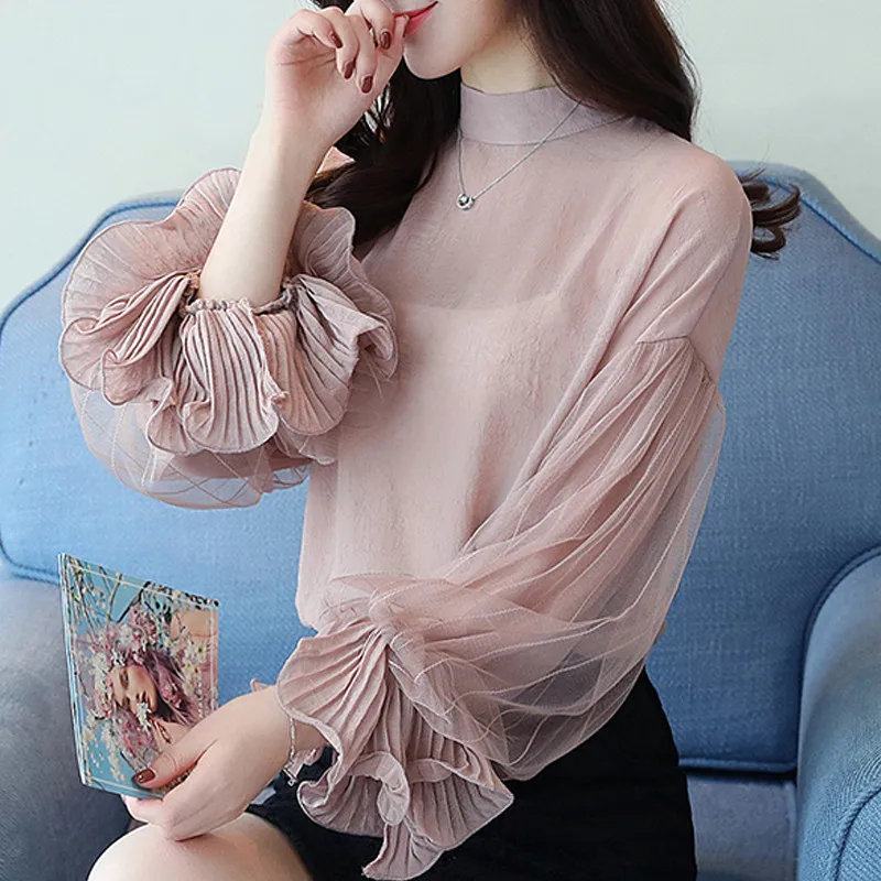 Two Piece Shirt +Tank 2018 New Women Mesh Shirt Solid Casual Chiffon Blouse Female Long Sleeve Blouses Bottoming Short Tops A855
Two Piece Shirt +Tank 2018 New Women Mesh Shirt Solid Casual Chiffon Blouse Female Long Sleeve Blouses Bottoming Short Tops A855