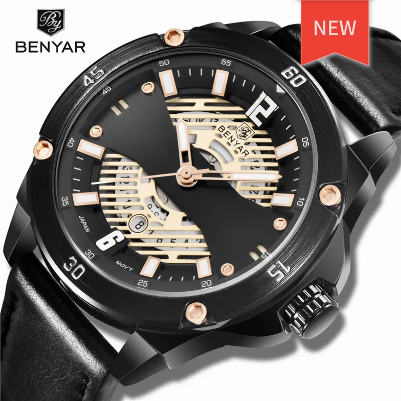 BENYAR Men's Watches 2019 New Top Brand Luxury Business Quartz Waterproof Leather Casual Sport Male Wristwatch Relogio Masculino
BENYAR Men's Watches 2019 New Top Brand Luxury Business Quartz Waterproof Leather Casual Sport Male Wristwatch Relogio Masculino