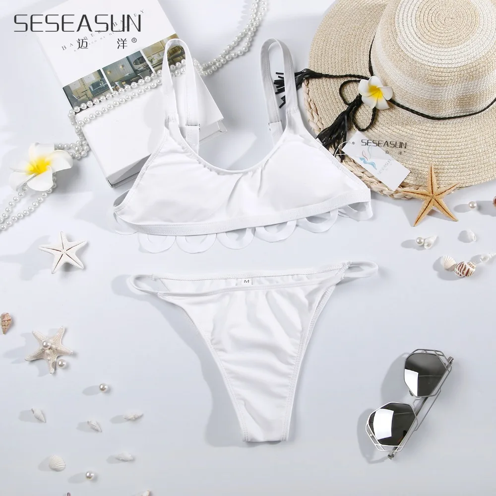 SESEASUN Two Piece Solid White Crochet Monokini Backless Braces Beach Style Sexy Swimwear Low Waist Thong Swimwear Bordered Lady
SESEASUN Two Piece Solid White Crochet Monokini Backless Braces Beach Style Sexy Swimwear Low Waist Thong Swimwear Bordered Lady