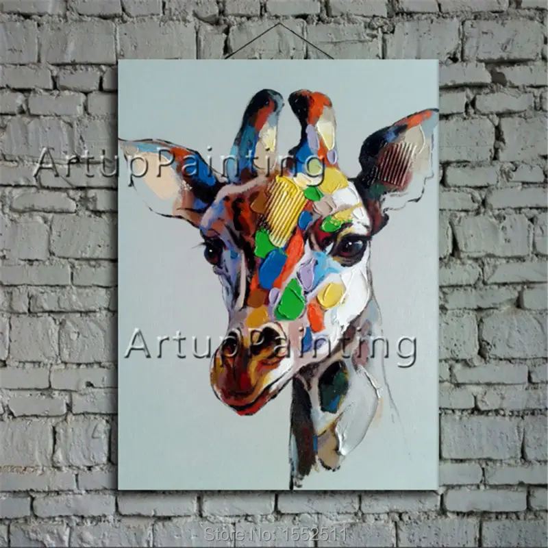 Modern abstract oil paintings on canvas for pop art giraffe manual painting animals pop art household adornment picture 2
Modern abstract oil paintings on canvas for pop art giraffe manual painting animals pop art household adornment picture 2