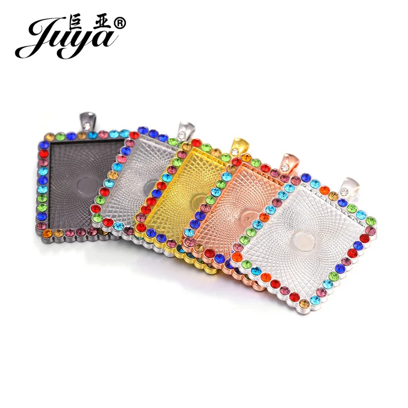 5pcs/lot 25x35mm Rectangle Zinc Alloy Mosaic Diamond Cabochon Blank Base For Pendant Necklace DIY Jewelry Making Accessories
5pcs/lot 25x35mm Rectangle Zinc Alloy Mosaic Diamond Cabochon Blank Base For Pendant Necklace DIY Jewelry Making Accessories