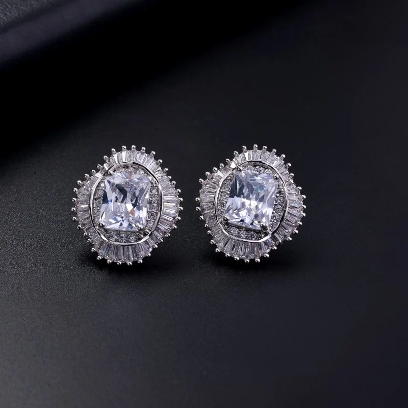 Jewelry Luxury Genuine Cubic Zirconia White Stud Earrings Fine Jewelry Earrings for Women Gift#61
Jewelry Luxury Genuine Cubic Zirconia White Stud Earrings Fine Jewelry Earrings for Women Gift#61