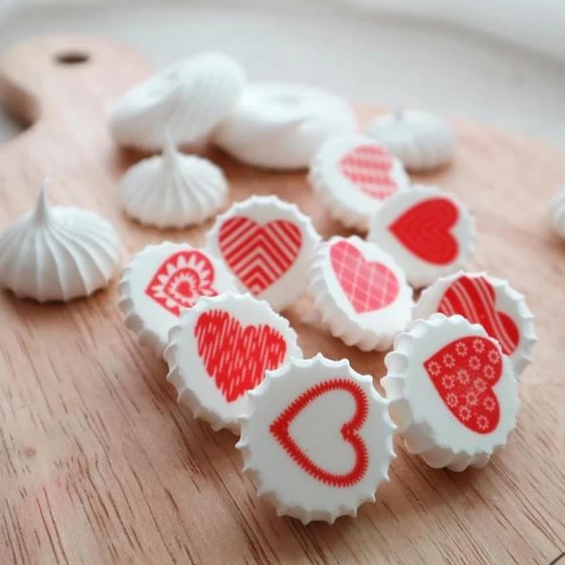 Love Heart Sugar Stamp Transfer Sheet For Valentine's Day wedding chocolate meringues decoration s Paper cake decorating tools
Love Heart Sugar Stamp Transfer Sheet For Valentine's Day wedding chocolate meringues decoration s Paper cake decorating tools