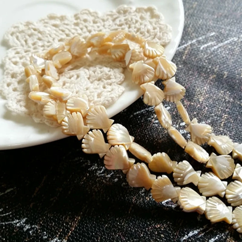 

10MM 37Pcs " Cut Shell " Natural Seashell Loose Strand Jewelry Beads