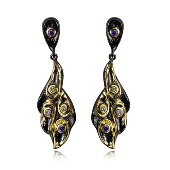 New arrival Vintage women Earrings black plated with Cubic zircon drop Earrings fashion jewelry free shipment
New arrival Vintage women Earrings black plated with Cubic zircon drop Earrings fashion jewelry free shipment
