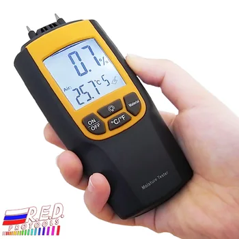 Portable Digital Dual Moisture & Temperature Meter degree C and F Wood Cement Bricks Auto Manual Rang 
Portable Digital Dual Moisture & Temperature Meter degree C and F Wood Cement Bricks Auto Manual Rang