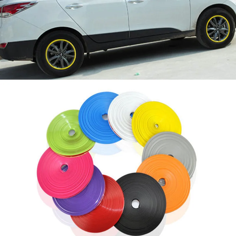 Фото 8M Car Wheel Tire Hub Care Cover Decal Moulding Sticker For Hafei Brio Princip Saibao Sigma Simbo/McLaren 540C 570 650S 675LT P1 |