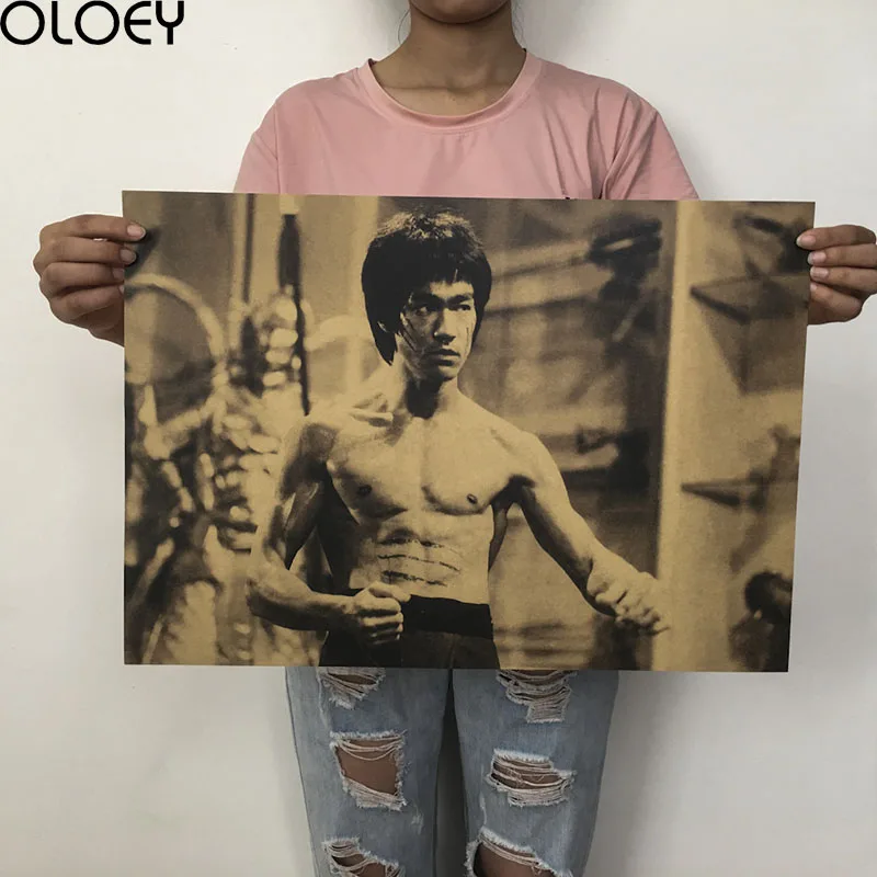OLOEY 1PC Retro Poster Bruce Lee Nostalgia Classic Old Movie Poster Master Kung Fu Kraft Paper Bar Cafe Decor Wall Sticke
OLOEY 1PC Retro Poster Bruce Lee Nostalgia Classic Old Movie Poster Master Kung Fu Kraft Paper Bar Cafe Decor Wall Sticke