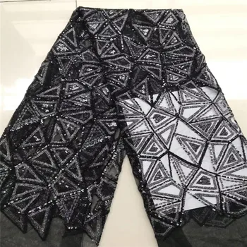 2019 Latest African Net Lace Fabric, High Quality Elegant Black Sequins Nigerian Lace Fabrics 5Yards Sequins French Tulle Lace
2019 Latest African Net Lace Fabric, High Quality Elegant Black Sequins Nigerian Lace Fabrics 5Yards Sequins French Tulle Lace