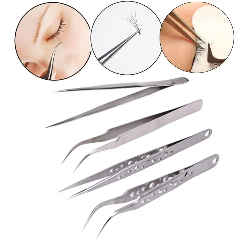 1pc Anti-Static False Eyelash Tweezers Tool Eyelash Extension Clip Nail Deco Plier Stainless steel Comestic Accessories
1pc Anti-Static False Eyelash Tweezers Tool Eyelash Extension Clip Nail Deco Plier Stainless steel Comestic Accessories