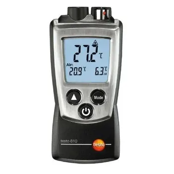 Testo 810 2-channel infrared/NTC air/surface thermometer, Dual IR and Ambient temperature Compare measuring
Testo 810 2-channel infrared/NTC air/surface thermometer, Dual IR and Ambient temperature Compare measuring