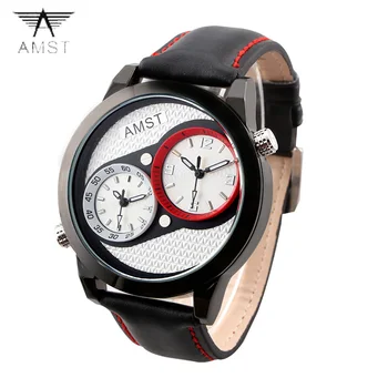 AMST Brand Quartz Watch for men fashion two small dials sports watches genuine leather strap waterproof clock 3012
AMST Brand Quartz Watch for men fashion two small dials sports watches genuine leather strap waterproof clock 3012