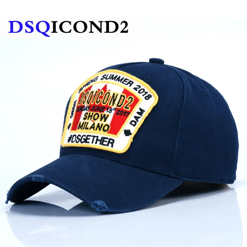 Хлопковые бейсболки DSQICOND2 с кленовыми листьями буквы DSQ Высококачественная Кепка