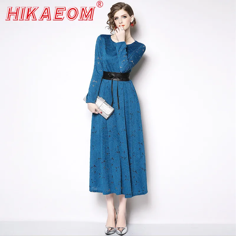 Women Lace Autumn Party Dresses Joineles High Low Pleated Women Dress Round Neck Long Sleeve Dresses Belts Party Vestidos 2019
Women Lace Autumn Party Dresses Joineles High Low Pleated Women Dress Round Neck Long Sleeve Dresses Belts Party Vestidos 2019
