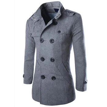 2019 Autumn New mens long sleeve stand-collar outerwear casual mens Woolen coats fashion mens clothing tops M-4XL
2019 Autumn New mens long sleeve stand-collar outerwear casual mens Woolen coats fashion mens clothing tops M-4XL