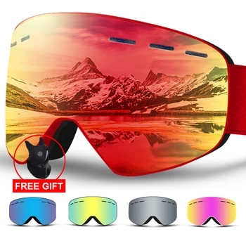 Top Quality 6 Colors Ski Goggles Double Layers UV400 Anti-fog Big Ski Mask Glasses Skiing Men Women Snow Snowboard Goggles
Top Quality 6 Colors Ski Goggles Double Layers UV400 Anti-fog Big Ski Mask Glasses Skiing Men Women Snow Snowboard Goggles