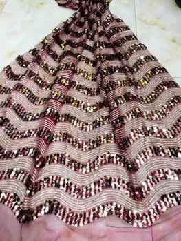 David-91618 French Lace Fabric pretty African Tulle Embroidered with sequins for party dress
David-91618 French Lace Fabric pretty African Tulle Embroidered with sequins for party dress