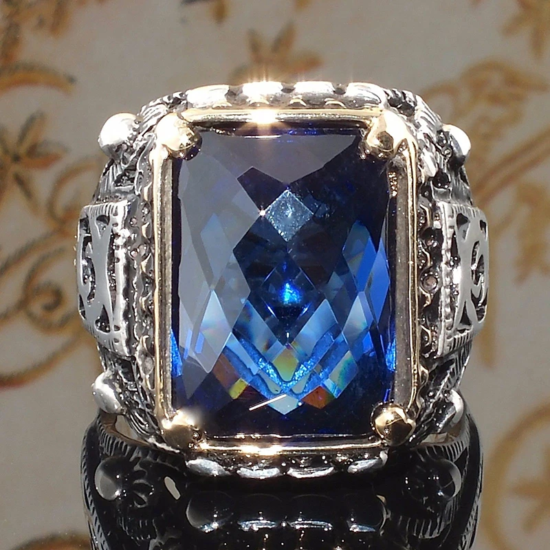 Gothic Blue Zircon Stone Vintage Silver Color Mens Rings for Women Retro Carving Knuckle Finger Midi Rings Jewelry H5Q939
Gothic Blue Zircon Stone Vintage Silver Color Mens Rings for Women Retro Carving Knuckle Finger Midi Rings Jewelry H5Q939