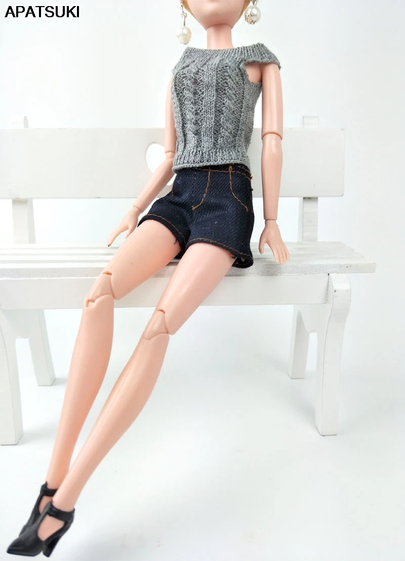 NEW BARBIE DOLL BLUE JEAN VEST W// UNICORN FITS CURVY BARBIE