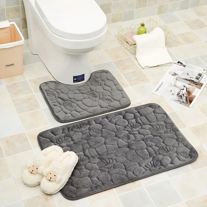 2Pcs modern bathroom mat set U Shape Bathroom Carpet Toilet mat Non-Slip Badmat Water Absorbent Bath mat tapis salle de bain
2Pcs modern bathroom mat set U Shape Bathroom Carpet Toilet mat Non-Slip Badmat Water Absorbent Bath mat tapis salle de bain