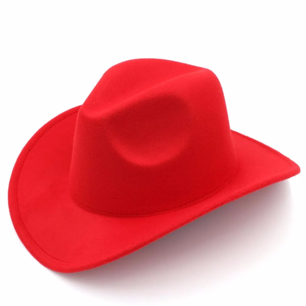 Trilby Wool Felt Fedora Cowboy Hat Solid Color Western Men Women (One Size: 57cm) Sadoun.com