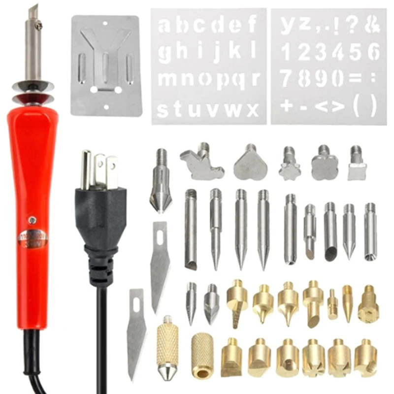37pcs/Set NEW High Quality Electric Wood Burning Tool Kit Craft Set Soldering Pyrography Art Pen 
37pcs/Set NEW High Quality Electric Wood Burning Tool Kit Craft Set Soldering Pyrography Art Pen