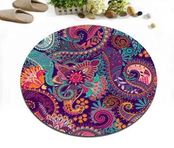 Floral Paisley Pattern Exotic Home Round Living Room Floor Cushion Bedroom Area Rugs Bathroom Non-Slip Carpets Office Door Mat
Floral Paisley Pattern Exotic Home Round Living Room Floor Cushion Bedroom Area Rugs Bathroom Non-Slip Carpets Office Door Mat