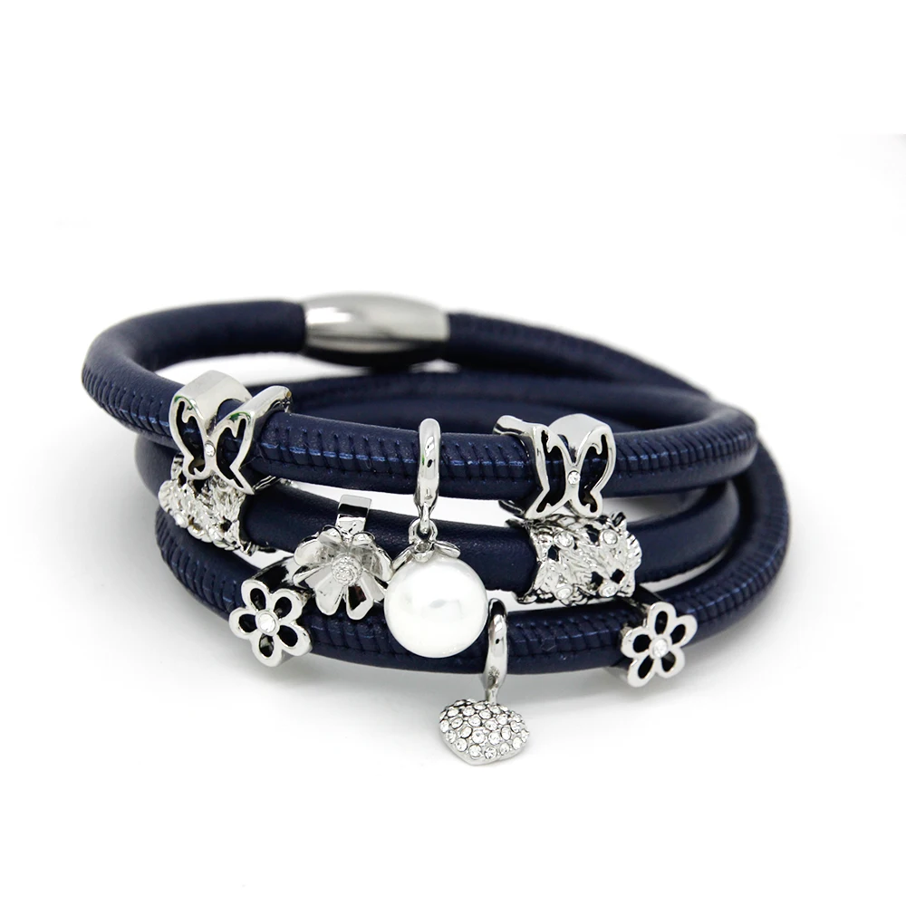 Fashion Jewelry Endless Bracelets 60cm Wrap Leather Bracelet with cute Lovely Silver Plated Charms Bracelet for Women EB087
Fashion Jewelry Endless Bracelets 60cm Wrap Leather Bracelet with cute Lovely Silver Plated Charms Bracelet for Women EB087