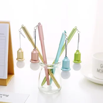 Multifunctional Creative Light Bulb Neutral 0.38mm Gel Pens Student Cute Kawaii Pendant Imitation Metal Black Signature Pen Gift
Multifunctional Creative Light Bulb Neutral 0.38mm Gel Pens Student Cute Kawaii Pendant Imitation Metal Black Signature Pen Gift